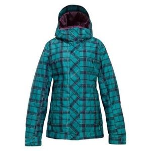 Burton White Collection Plaid Ski Jacket